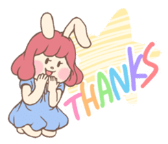 Bunny And Stars (English ver.) sticker #5814889