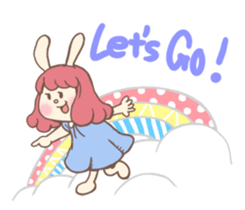 Bunny And Stars (English ver.) sticker #5814890