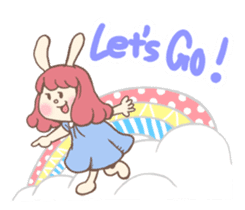 Bunny And Stars (English ver.) sticker #5814890