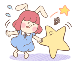 Bunny And Stars (English ver.) sticker #5814892