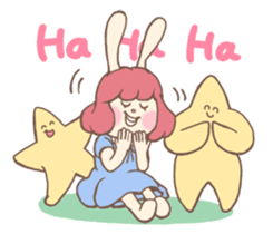 Bunny And Stars (English ver.) sticker #5814894