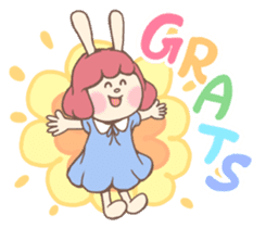 Bunny And Stars (English ver.) sticker #5814895