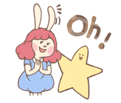 Bunny And Stars (English ver.) sticker #5814898