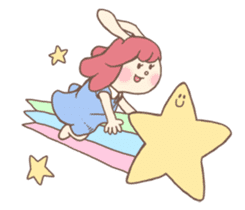 Bunny And Stars (English ver.) sticker #5814900