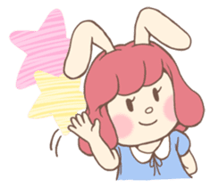Bunny And Stars (English ver.) sticker #5814904