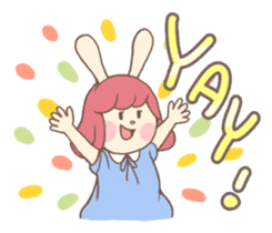 Bunny And Stars (English ver.) sticker #5814909