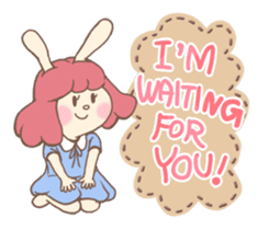 Bunny And Stars (English ver.) sticker #5814920