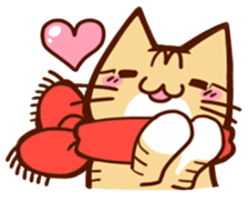 Scarf cat sticker #5815044