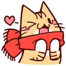 Scarf cat sticker #5815046