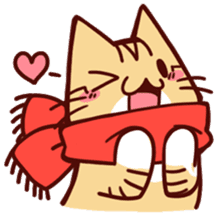 Scarf cat sticker #5815046