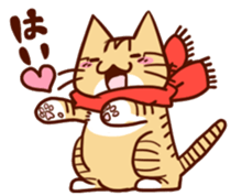Scarf cat sticker #5815047