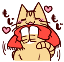 Scarf cat sticker #5815049