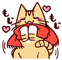 Scarf cat sticker #5815049