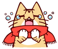 Scarf cat sticker #5815050