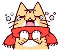 Scarf cat sticker #5815050