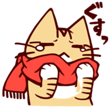 Scarf cat sticker #5815051