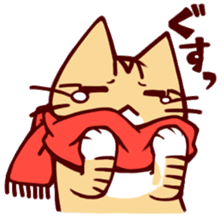 Scarf cat sticker #5815051