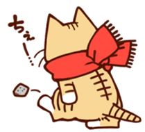 Scarf cat sticker #5815052
