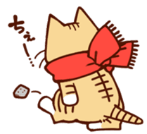 Scarf cat sticker #5815052