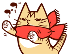 Scarf cat sticker #5815055