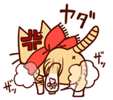 Scarf cat sticker #5815056