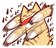 Scarf cat sticker #5815058