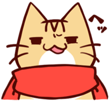 Scarf cat sticker #5815061