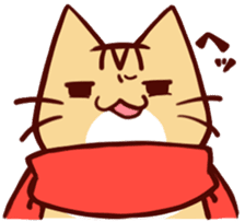 Scarf cat sticker #5815061