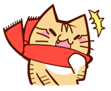 Scarf cat sticker #5815062