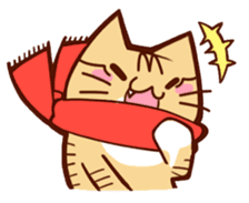 Scarf cat sticker #5815062