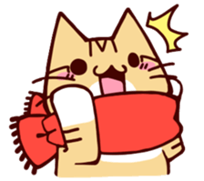 Scarf cat sticker #5815063