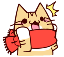 Scarf cat sticker #5815063