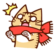 Scarf cat sticker #5815064
