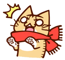 Scarf cat sticker #5815064