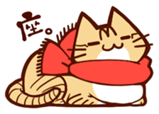 Scarf cat sticker #5815066