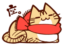 Scarf cat sticker #5815066