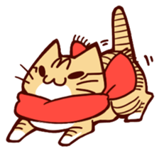 Scarf cat sticker #5815068