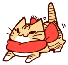 Scarf cat sticker #5815068