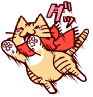 Scarf cat sticker #5815069