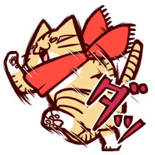 Scarf cat sticker #5815070