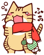 Scarf cat sticker #5815072