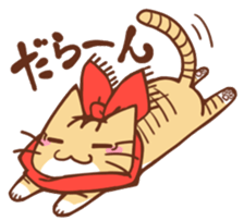 Scarf cat sticker #5815074