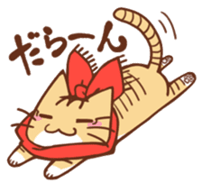 Scarf cat sticker #5815074