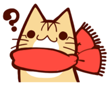 Scarf cat sticker #5815075