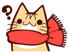 Scarf cat sticker #5815075