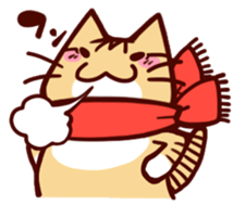 Scarf cat sticker #5815076