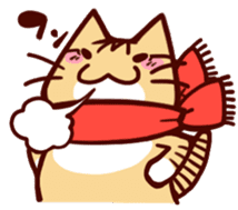 Scarf cat sticker #5815076