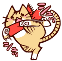 Scarf cat sticker #5815077