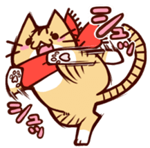 Scarf cat sticker #5815077