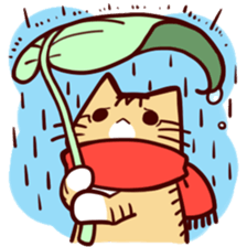 Scarf cat sticker #5815078